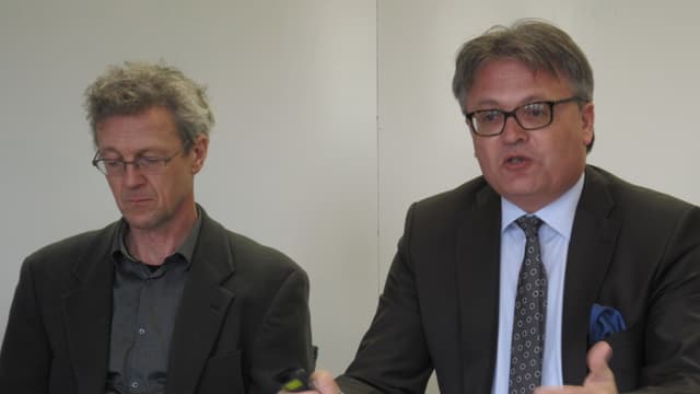 Die Stadträte Adrian Borgula und Stefan Roth. Die Stadträte Adrian Borgula und Stefan Roth.