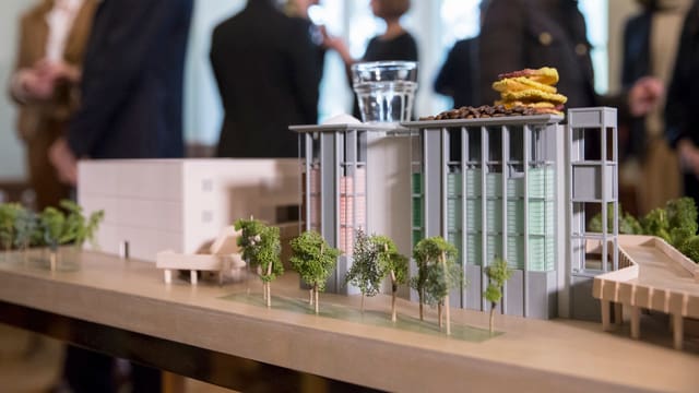 Modell des Schweizer Expo-Pavillons für die Weltausstellung in Mailand