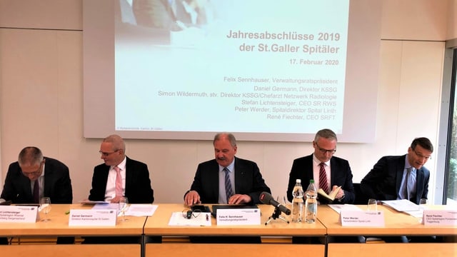 Der Verwaltungsrat der Spitalverbunde präsentiert die Zahlen 2019. Der Verwaltungsrat der Spitalverbunde präsentiert die Zahlen 2019.
