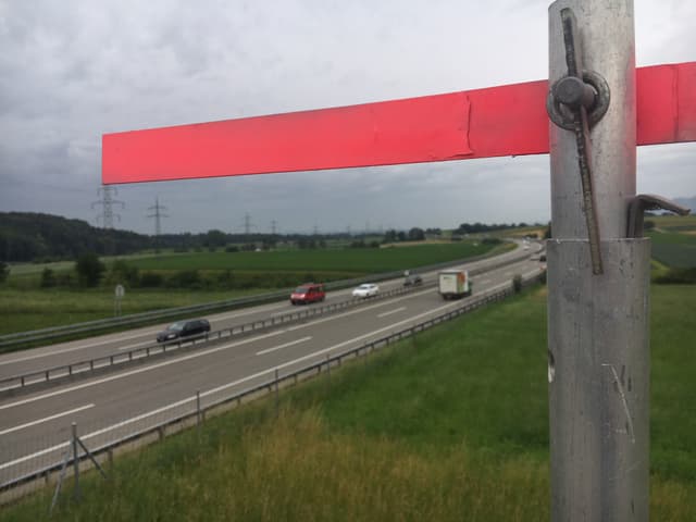 Autobahn A1 im Gäu, Blick auf Fahrtrichtung Bern. Autobahn A1 im Gäu, Blick auf Fahrtrichtung Bern.