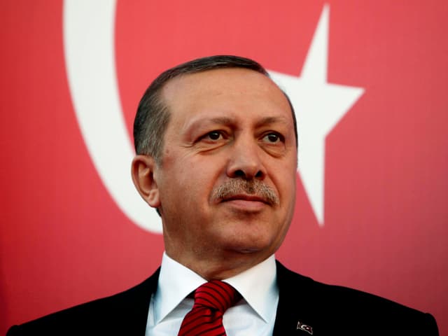 Porträt von Erdogan. 