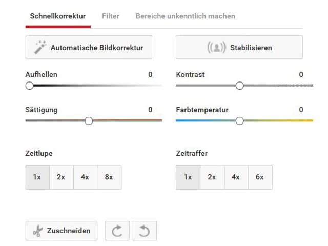 Screenshot der Möglichkeiten, die der Youtube-Videomanager bietet. Screenshot der Möglichkeiten, die der Youtube-Videomanager bietet.