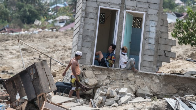 Zerstörtes Haus auf Sulawesi Zerstörtes Haus auf Sulawesi
