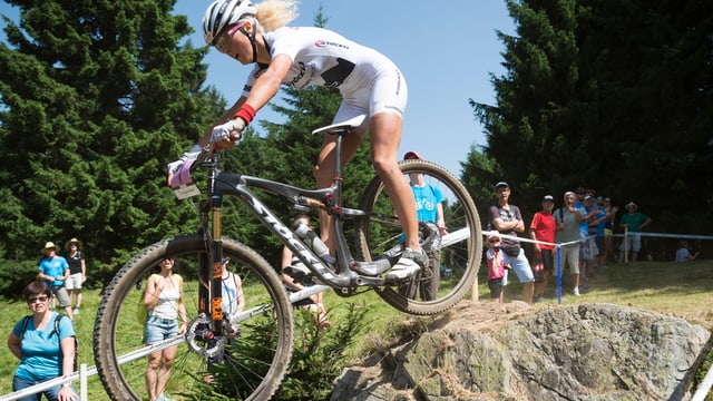Mountainbikerin. Mountainbikerin.