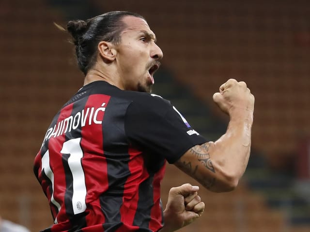 Zlatan Ibrahimovic jubelt.