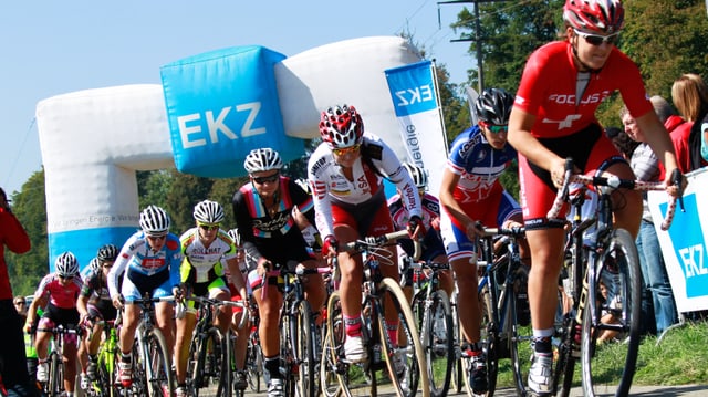 Radsportler am Süpercross Radsportler am Süpercross