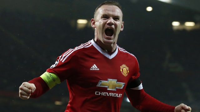 Wayne Rooney beim Jubeln. Wayne Rooney beim Jubeln.