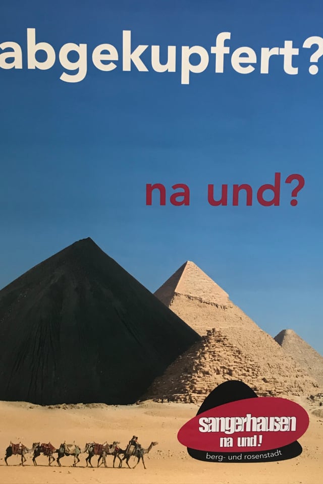 Plakat der Stadt Sangershausen. Plakat der Stadt Sangershausen.