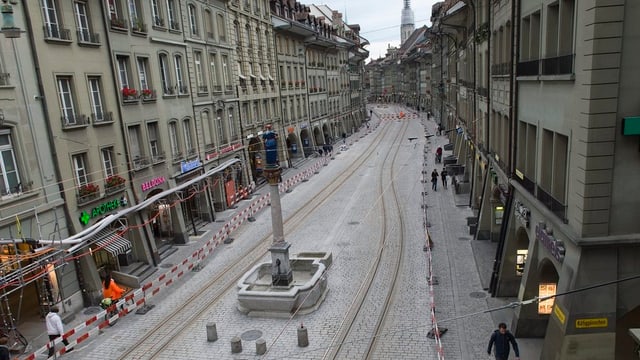 Berner Marktgasse während der Sanierung im Sommer 2013 Berner Marktgasse während der Sanierung im Sommer 2013