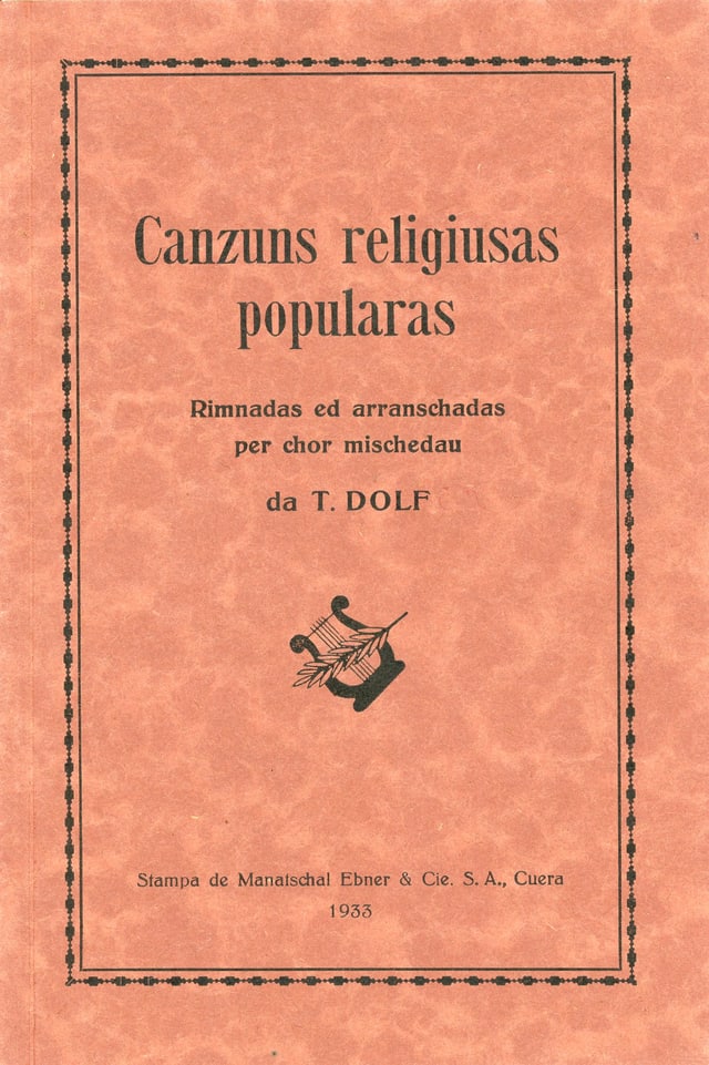 Chanzuns religiusas popularas rimnadas da Tumasch Dolf Chanzuns religiusas popularas rimnadas da Tumasch Dolf