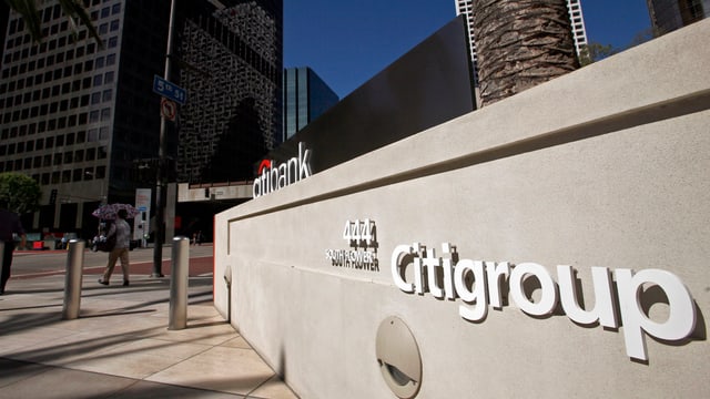 Das Logo der US-Grossbank Citigroup. Das Logo der US-Grossbank Citigroup.