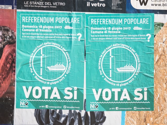Plakat mit der Aufschrift: "Vota si" Plakat mit der Aufschrift: "Vota si"