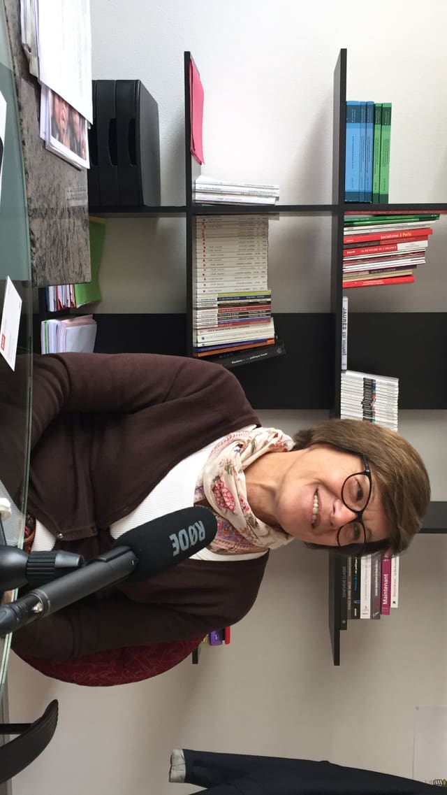 Martine Filleul in ihrem Büro. Martine Filleul in ihrem Büro.
