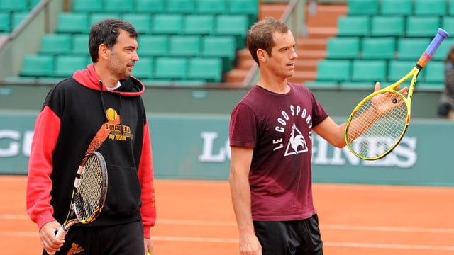 Sergi Bruguera und Richard Gasquet. Sergi Bruguera und Richard Gasquet.