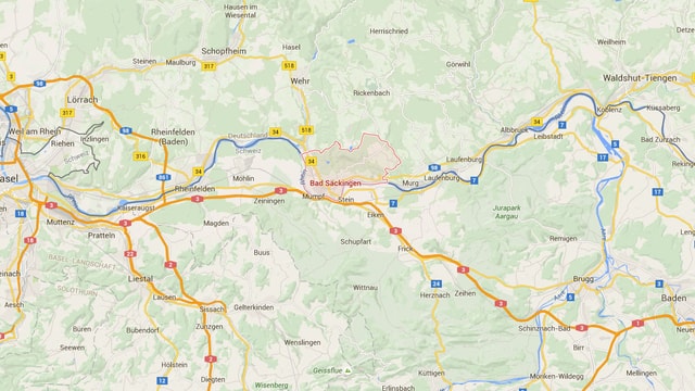 Kartenausschnitt. Kartenausschnitt.