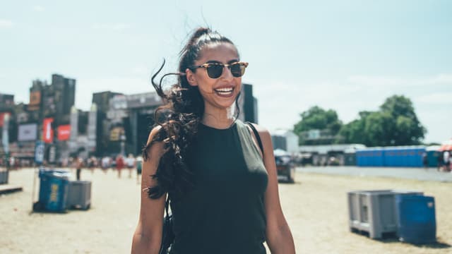 Junge Frau am Openair Frauenfeld. Junge Frau am Openair Frauenfeld.