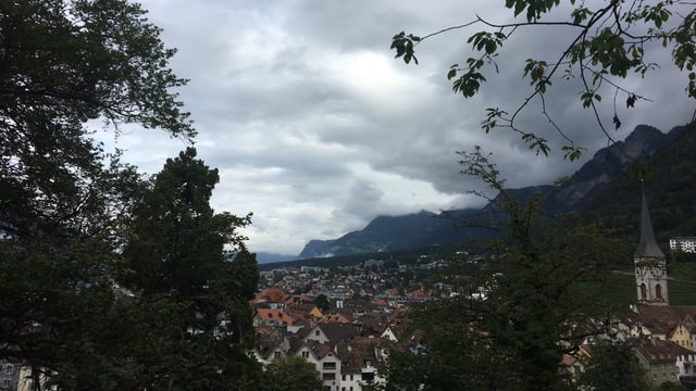 Blick auf die Churer Altstadt. Blick auf die Churer Altstadt.