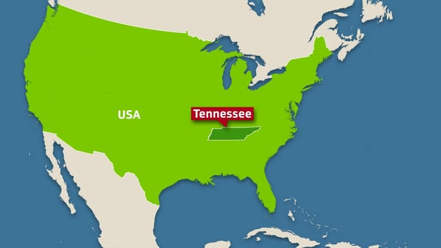 Tennessee auf der US-Karte Tennessee auf der US-Karte