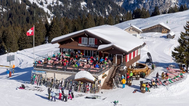 Ein Alprestaurant im Gebiet Hoch-Ybrig Ein Alprestaurant im Gebiet Hoch-Ybrig