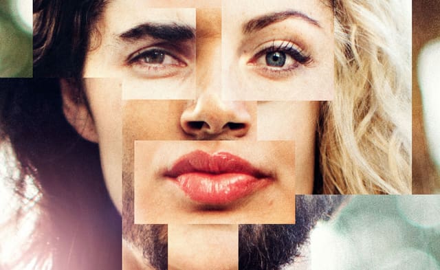 Collage: Ein Gesicht, aus mehreren Gesichtern zusammengesetzt. Collage: Ein Gesicht, aus mehreren Gesichtern zusammengesetzt.