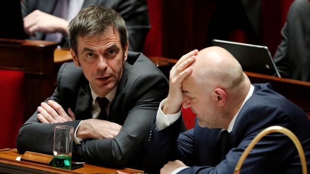 Gesundheitsminister Olivier Véran und Renten-Staatssekretär Laurent Pietraszewski. Gesundheitsminister Olivier Véran und Renten-Staatssekretär Laurent Pietraszewski.