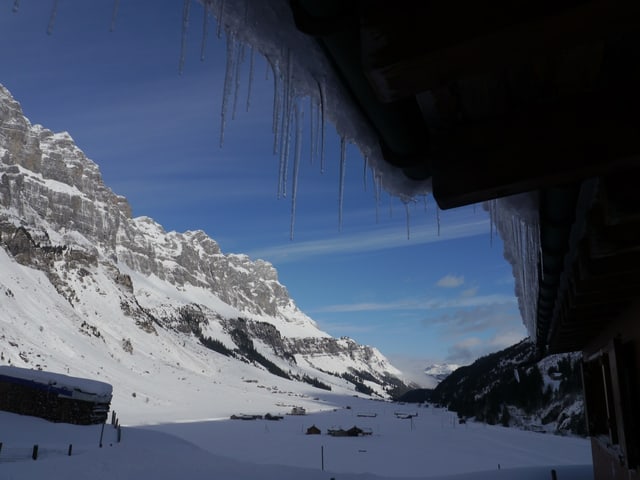 Winterimpression mit Eiszapfen