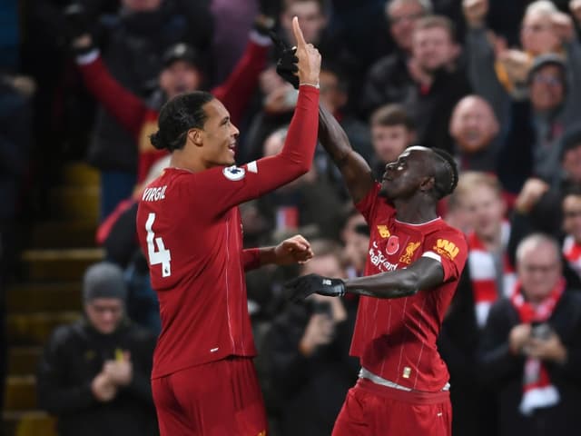 Liverpool mit Virgil van Dijk und Sadio Mané. Liverpool mit Virgil van Dijk und Sadio Mané.