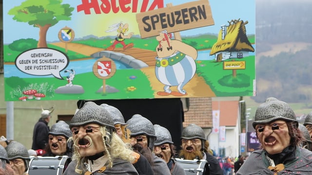 Plakat Asterix gegen Postschliessung Plakat Asterix gegen Postschliessung