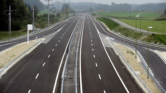 Blick auf die neue Autobahn Blick auf die neue Autobahn