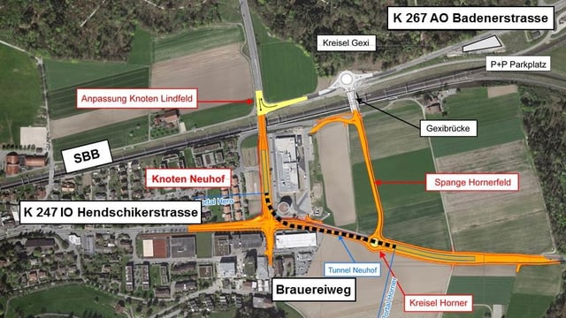 Karte des Knotens Neuhof. Karte des Knotens Neuhof.