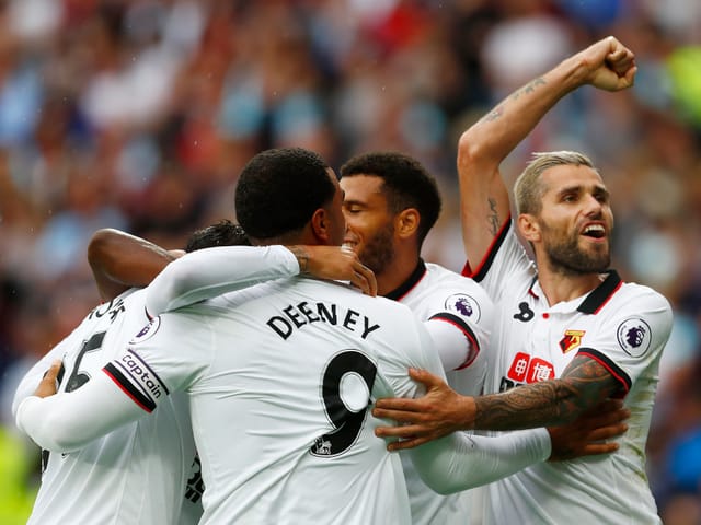 Watford-Spieler jubeln.