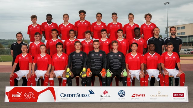 Das sind die derzeitigen Spieler der U17-Fussballnationallmannschaft der Schweiz. Das sind die derzeitigen Spieler der U17-Fussballnationallmannschaft der Schweiz.