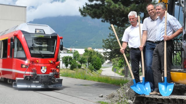 Badigliada halla da la Viafier retica a Landquart.