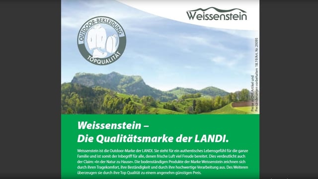 Werbeprospekt der Landi. Werbeprospekt der Landi.