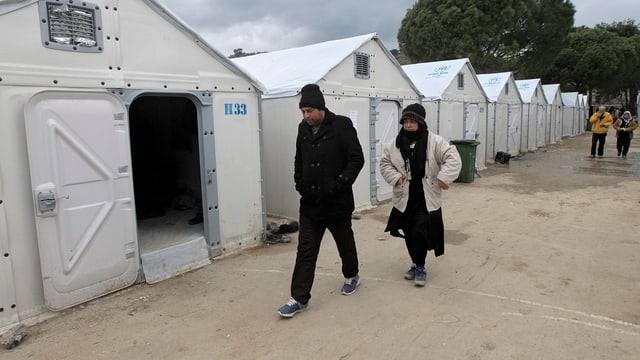 Hotspot auf Lesbos. Hotspot auf Lesbos.