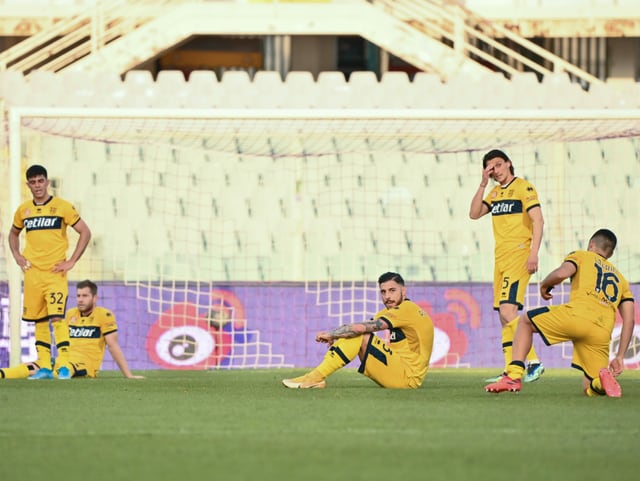 Betröppelte Parma-Spieler