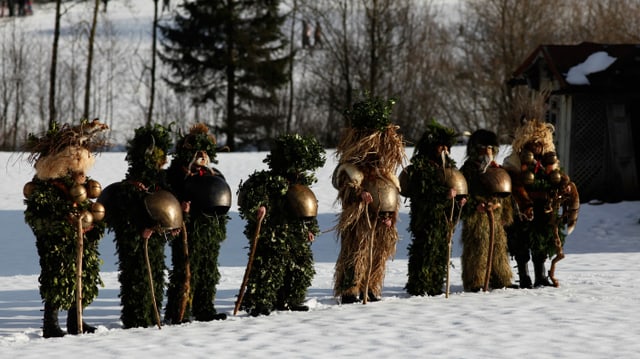 Eine Gruppe "Wüeschte" Chläuse. Eine Gruppe "Wüeschte" Chläuse.