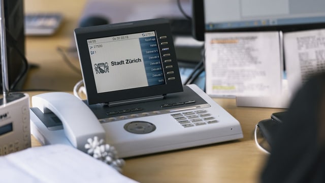 Ein Telefon in der städtischen Verwaltung Ein Telefon in der städtischen Verwaltung