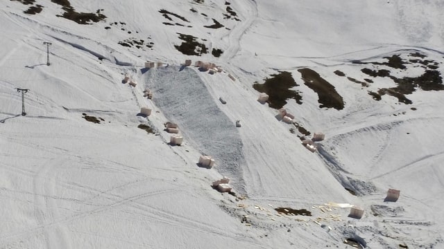 Das Schneedepot im Winter Das Schneedepot im Winter
