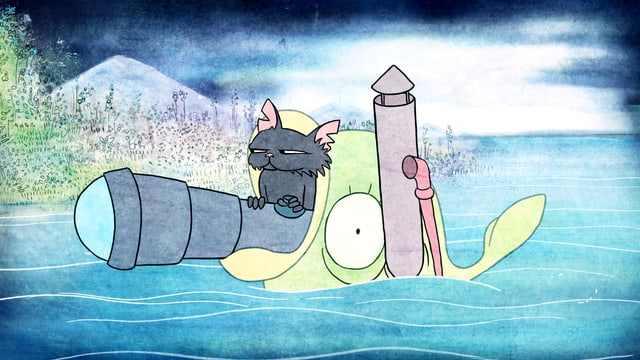Diese Katze liebt Fisch: «Oh Wal» von Joana Locher. Diese Katze liebt Fisch: «Oh Wal» von Joana Locher.