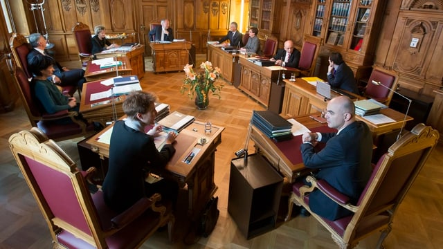 Bundesratszimmer. Erste Sitzung der Landesregierung im neuen Jahr. Bundesratszimmer. Erste Sitzung der Landesregierung im neuen Jahr.