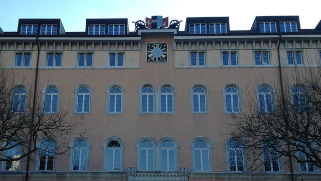Bräunliches grosses Gebäude. Bräunliches grosses Gebäude.
