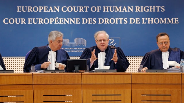 Drei Richter des Europäischen Gerichtshofs für Menschenrechte Drei Richter des Europäischen Gerichtshofs für Menschenrechte