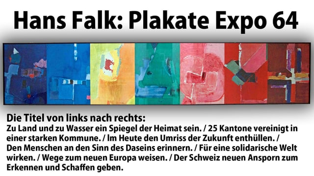 Die sieben Entwürfe von Hans Falk für die Expo 64 Die sieben Entwürfe von Hans Falk für die Expo 64