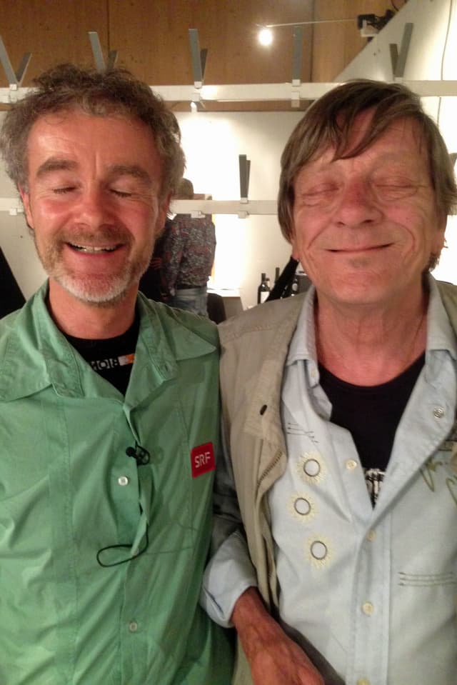 Filmemacher Hanspeter Bäni und Musiklegende Polo Hofer. Filmemacher Hanspeter Bäni und Musiklegende Polo Hofer.