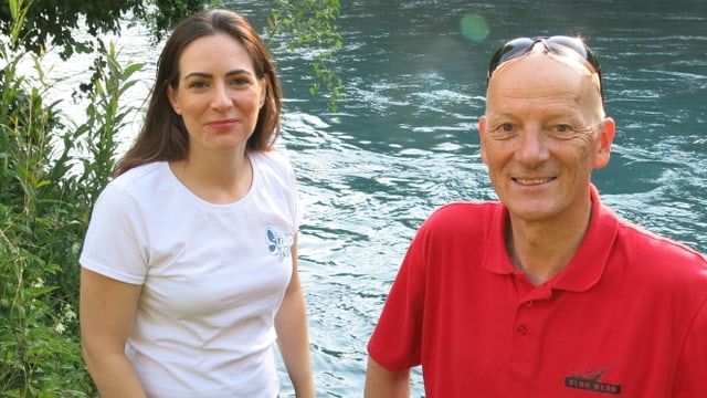 Angela Scalese und Bernhard Fleuti: Aareschwimmen, aber sicher!