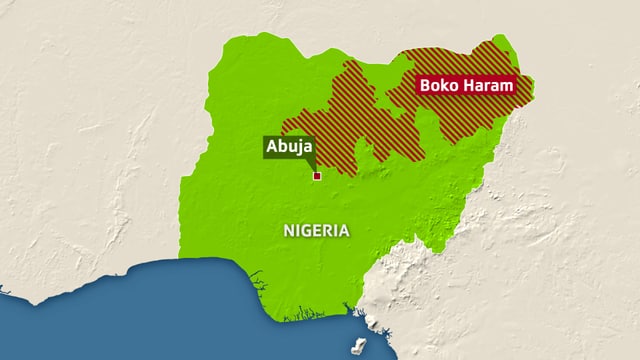 Der Nordosten Nigerias, das Einflussgebiet von Boko Haram. Der Nordosten Nigerias, das Einflussgebiet von Boko Haram.