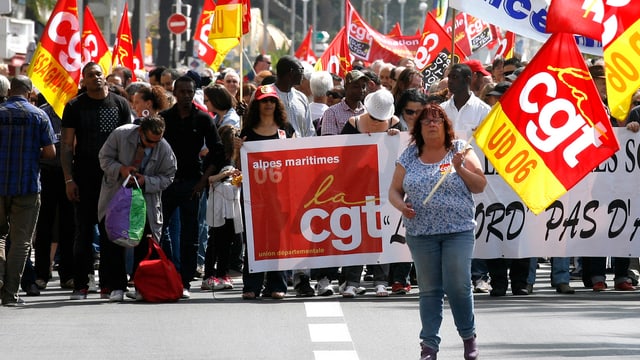 1.-Mai-Demo in Marseille. 1.-Mai-Demo in Marseille.
