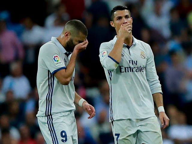 Benzema und Ronaldo konsterniert
