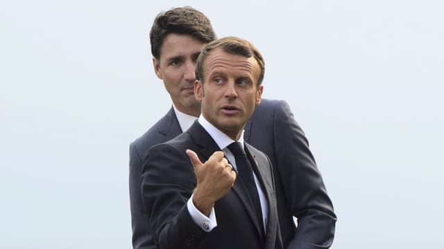 Macron mit Trudeau.
